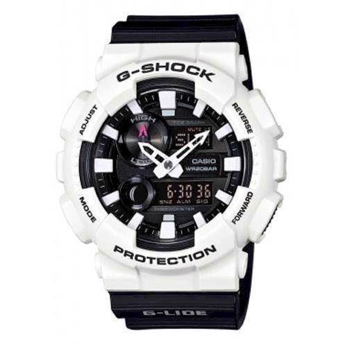 Image of Casio G-Shock hvid resin med stål quartz multifunktion (5485) Herre ur, model GAX-100B-7AER